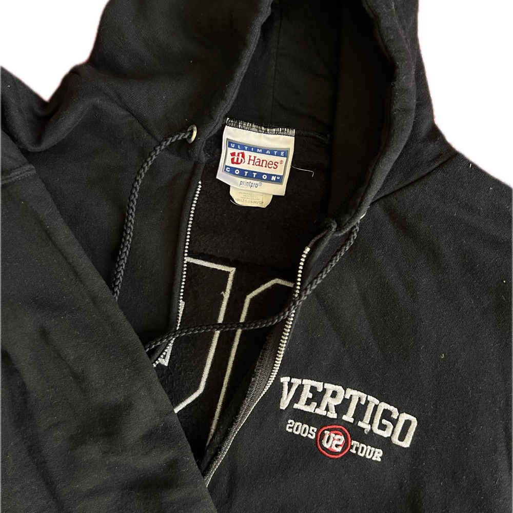 Hanes Black Vertigo 2005 U2 Tour Hoodie